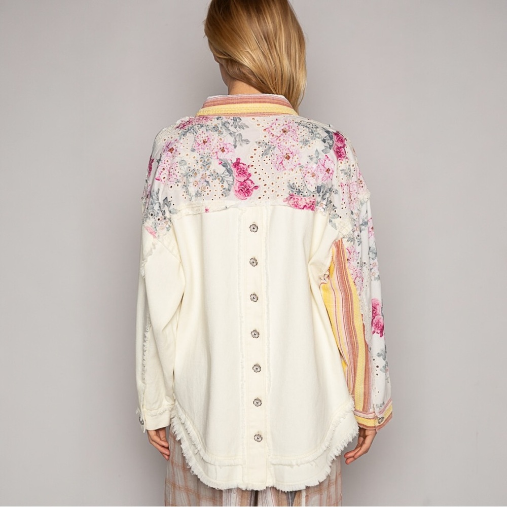 POL Floral Multicolor Women's Oversized Shacket - Picture 5 of 6